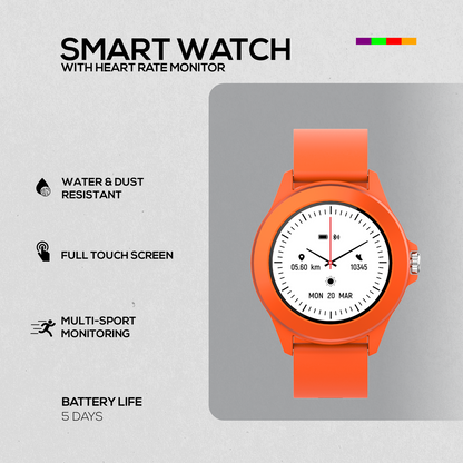 Volkano Splash Series Round Smartwatch - Orange