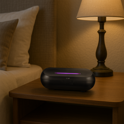 Zen Radiant Aroma Diffuser | Essential Oil Humidifier with LED Light - Black