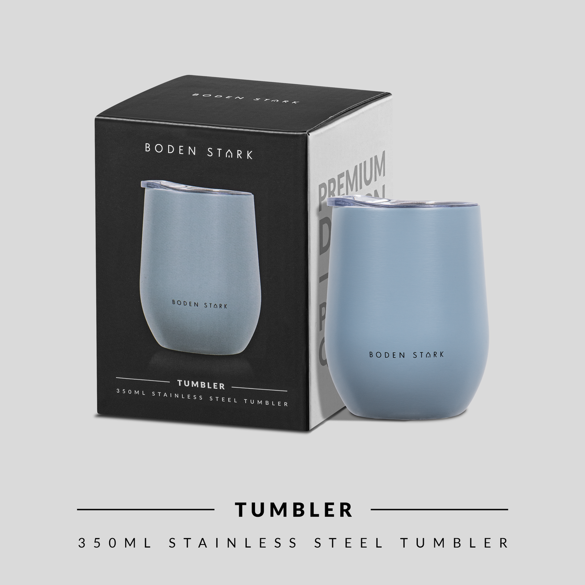 Boden Stark Stainless Steel 350 ml Tumbler Flask - Blue