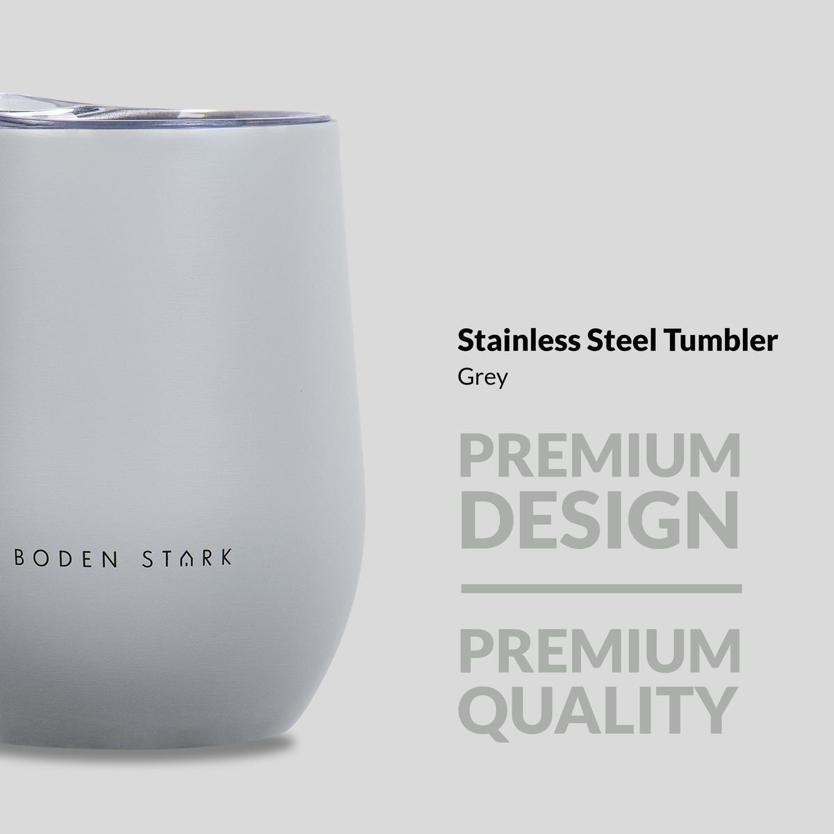 Boden Stark Stainless Steel 350 ml Tumbler Flask - Grey