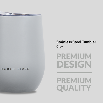 Boden Stark Stainless Steel 350 ml Tumbler Flask - Grey