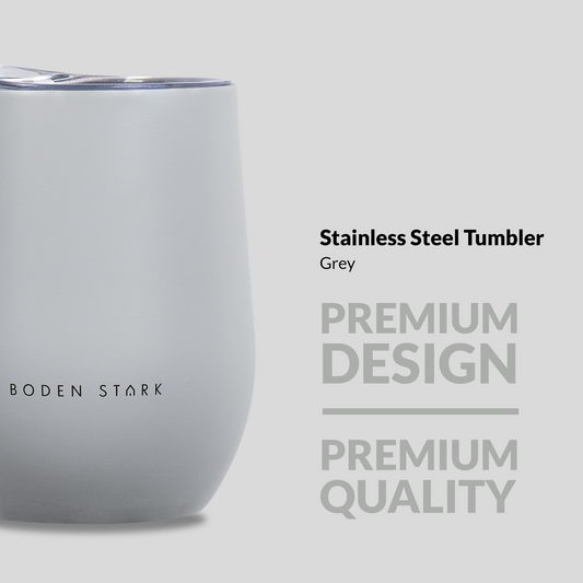 Boden Stark Stainless Steel 350 ml Tumbler Flask - Grey