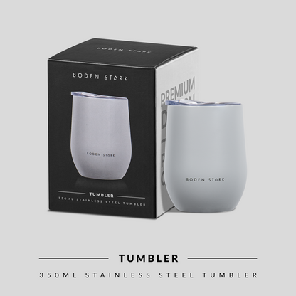 Boden Stark Stainless Steel 350 ml Tumbler Flask - Grey
