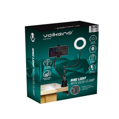 Volkano Ring Light with Desk Clamp : Insta Series