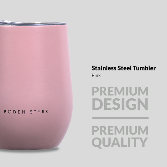 Boden Stark Stainless Steel 350 ml Tumbler Flask - Pink