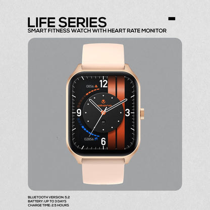 Volkano Smart Watch: Women & Men | Calling & Photo Uploads | Life Series - Rose Gold
