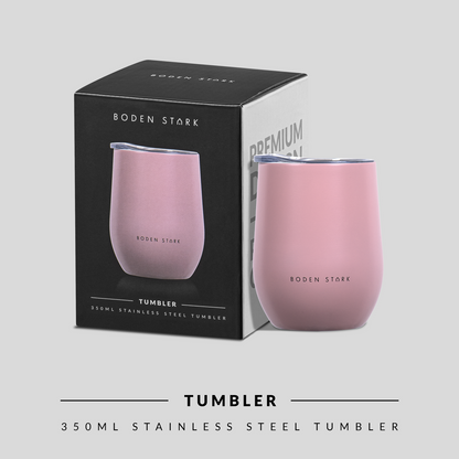 Boden Stark Stainless Steel 350 ml Tumbler Flask - Pink