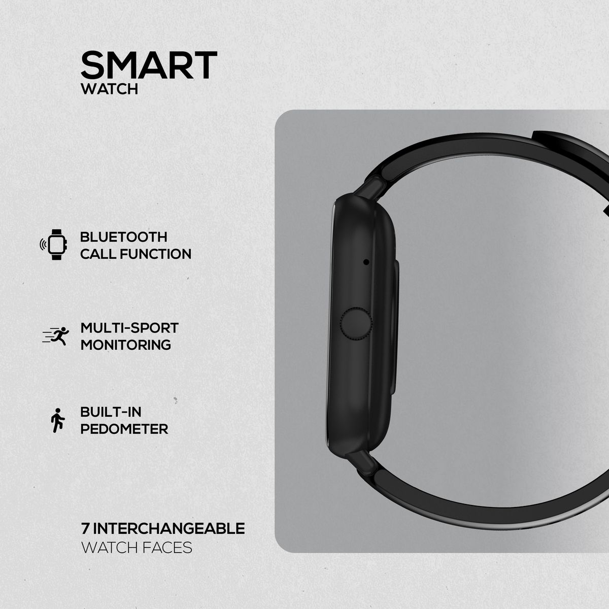 Volkano Chroma Series Smartwatch - Black