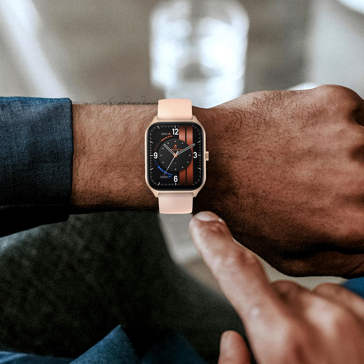 Volkano Smart Watch: Women & Men | Calling & Photo Uploads | Life Series - Rose Gold