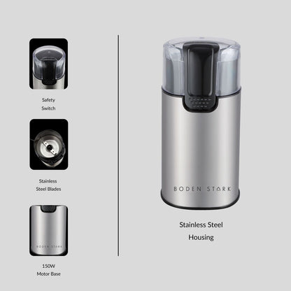 Boden Stark Milk Frother, Coffee and Spice Grinder Bundle