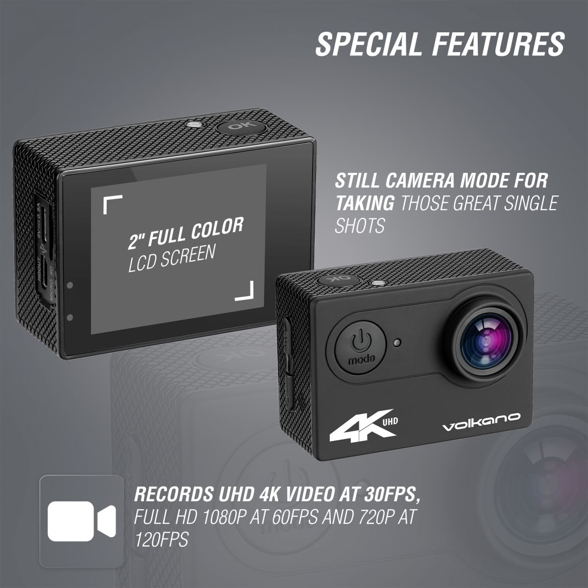 Volkano Extreme Series 4K Action Camera