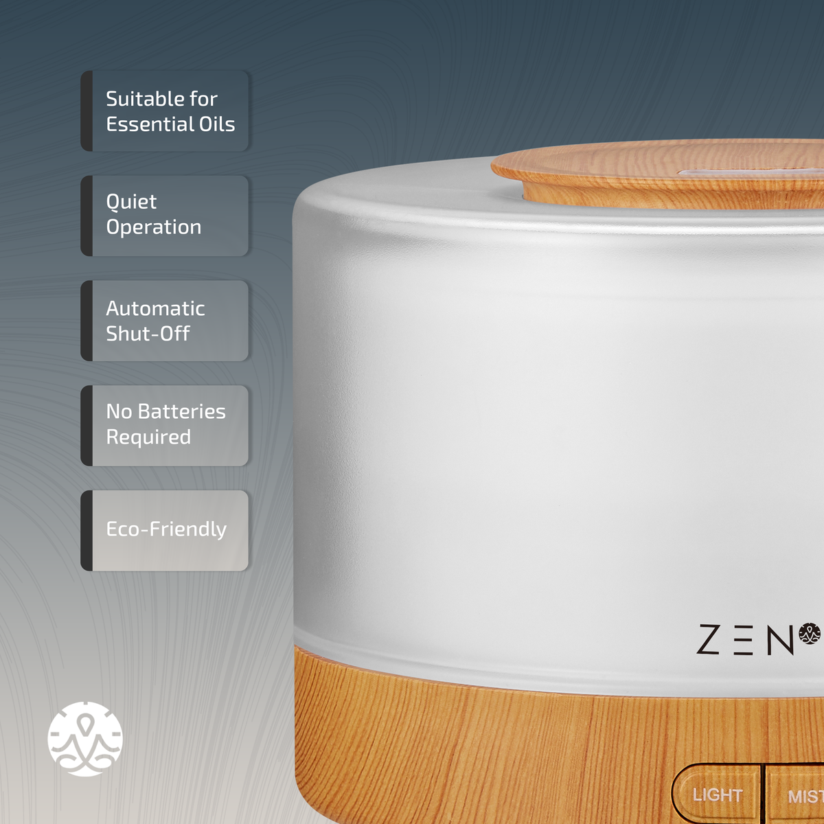 Zen Tranquillity Aroma Diffuser | Essential Oil Humidifier with LED Light
