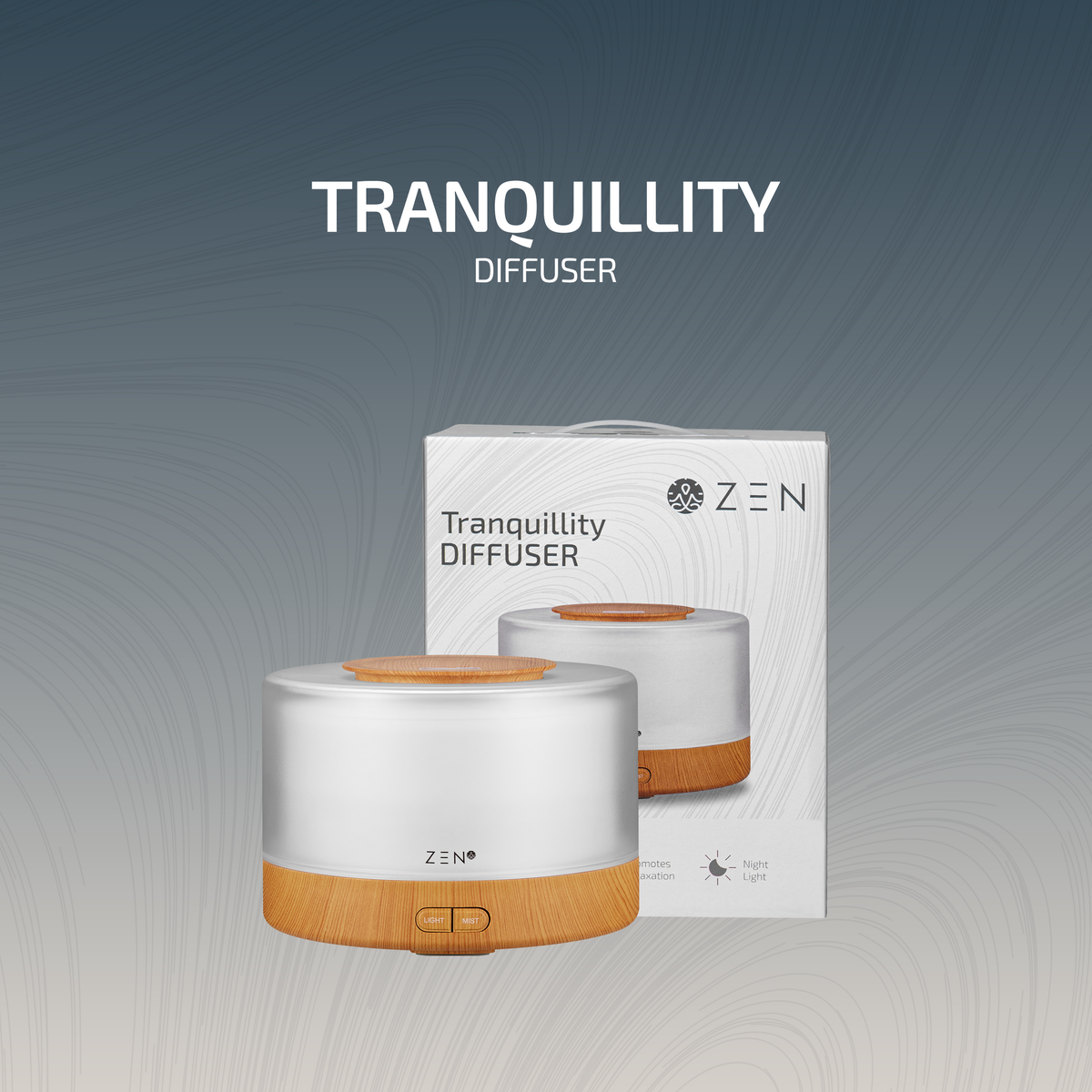 Zen Tranquillity Aroma Diffuser | Essential Oil Humidifier with LED Light