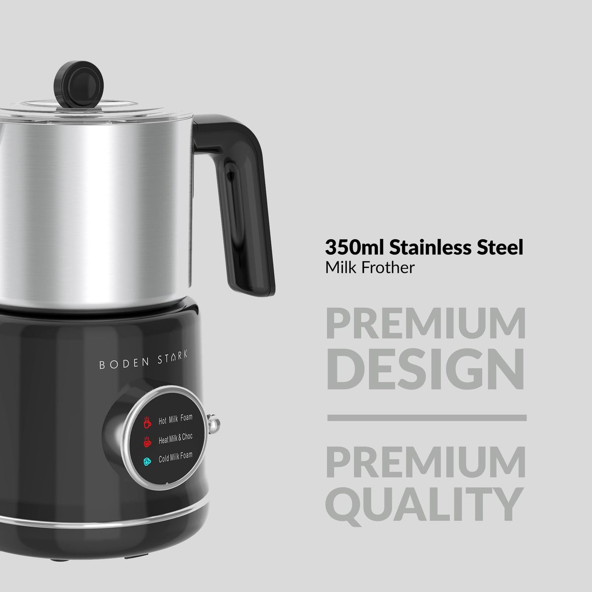 Boden Stark - 500W Stainless Steel Milk Frother