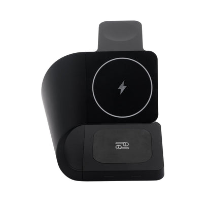 Volkano Gravity 3-in-1 Wireless 15W Charger - Fast Charging Dock, Black