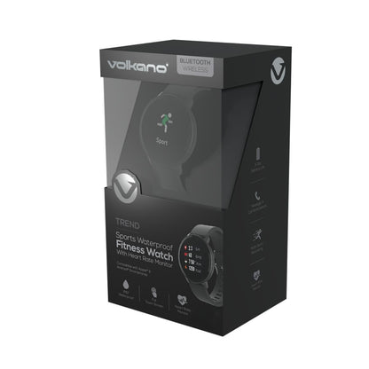 Volkano Smart Watch for Men or Women with Heart Rate Monitor - Trend Series