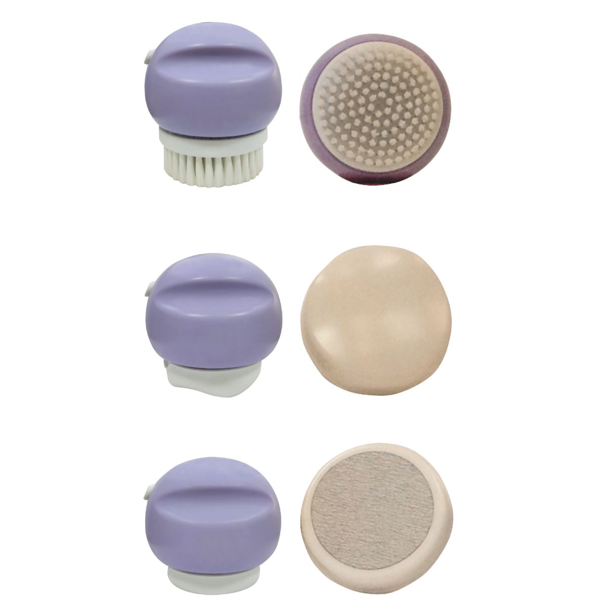 Carmen 4-in-1 Electric Body Brush - Cleanse, Exfoliate & Massage, Purple