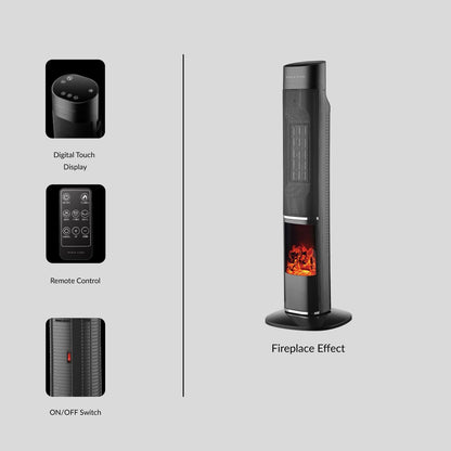 Boden Stark Fireplace Tower Heater