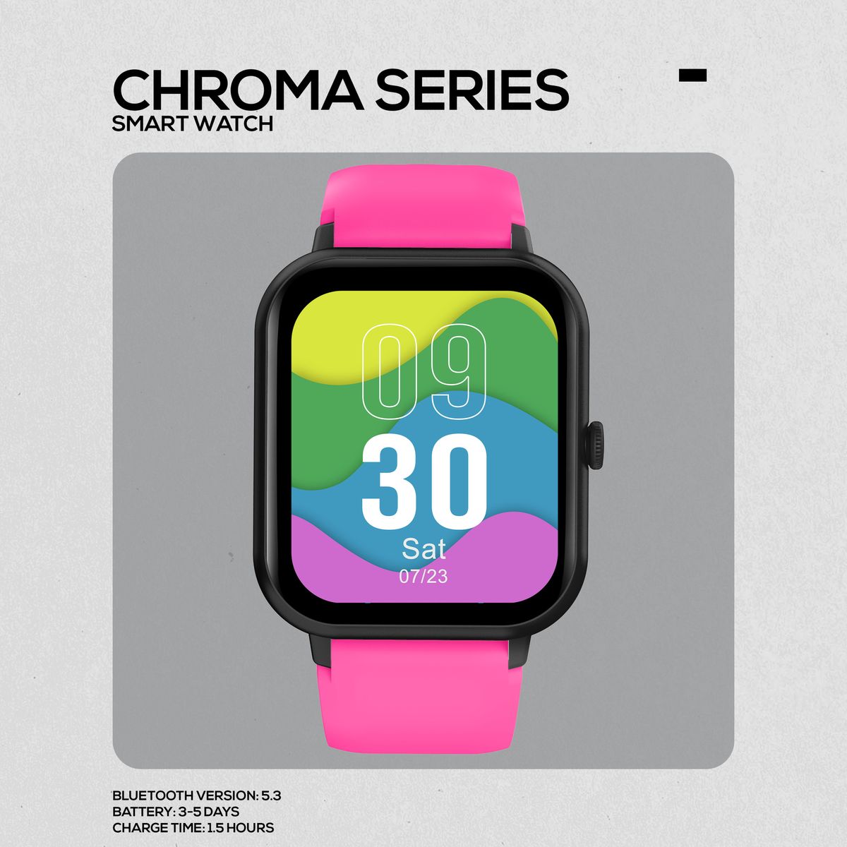 Volkano Chroma Series Smartwatch - Pink