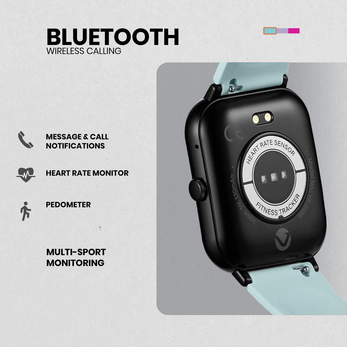 Volkano Chroma Series Smartwatch - Teal