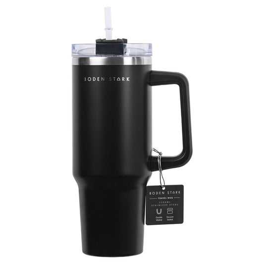 Boden Stark 1200ml Stainless Steel Travel Mug - Black