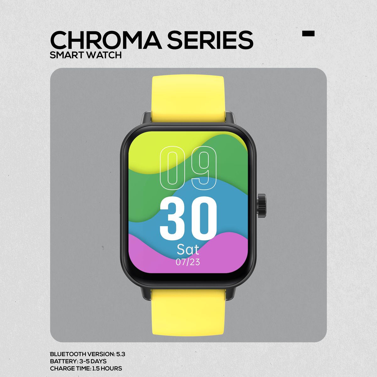 Volkano Chroma Series Smartwatch - Yellow