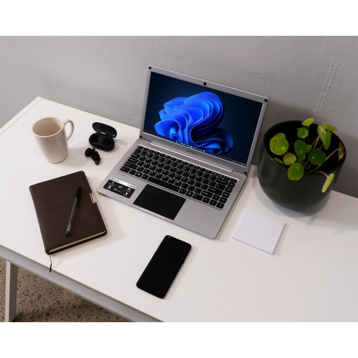 Connex SwiftBook Pro X Intel Celeron N4020 4GB 128GB SSD Windows 11 Home 14-Inch Full HD Laptop, White