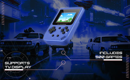 VX Gaming Retro 2.0 Handheld Gaming Machine With 500 Preloaded Games - Blue