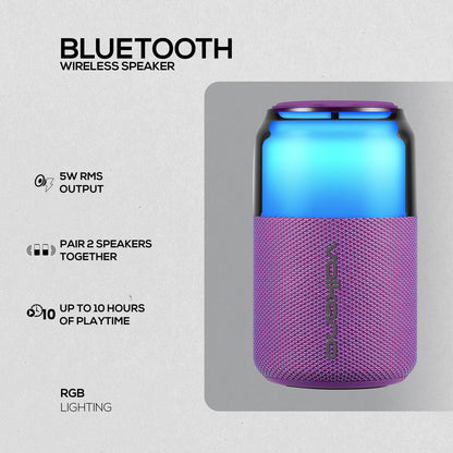 Volkano Neptune Bluetooth Wireless Speaker - Purple
