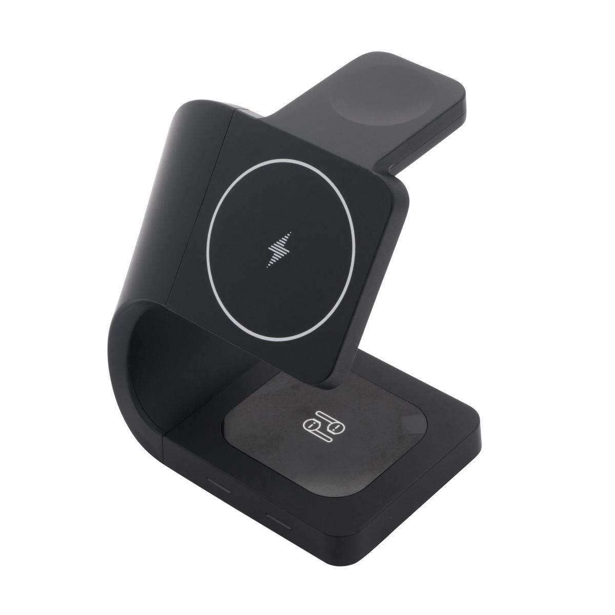 Volkano Gravity 3-in-1 Wireless 15W Charger - Fast Charging Dock, Black