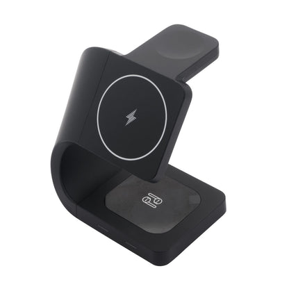 Volkano Gravity 3-in-1 Wireless 15W Charger - Fast Charging Dock, Black