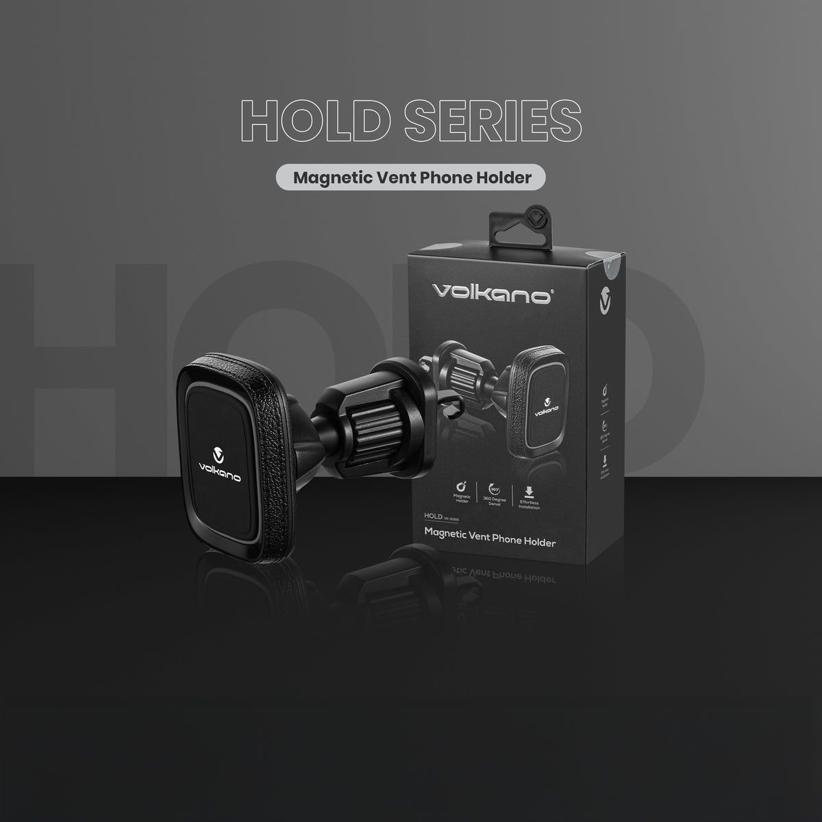 Volkano Hold Series Magnetic Car Phone Holder - Adjustable Air Vent Mount