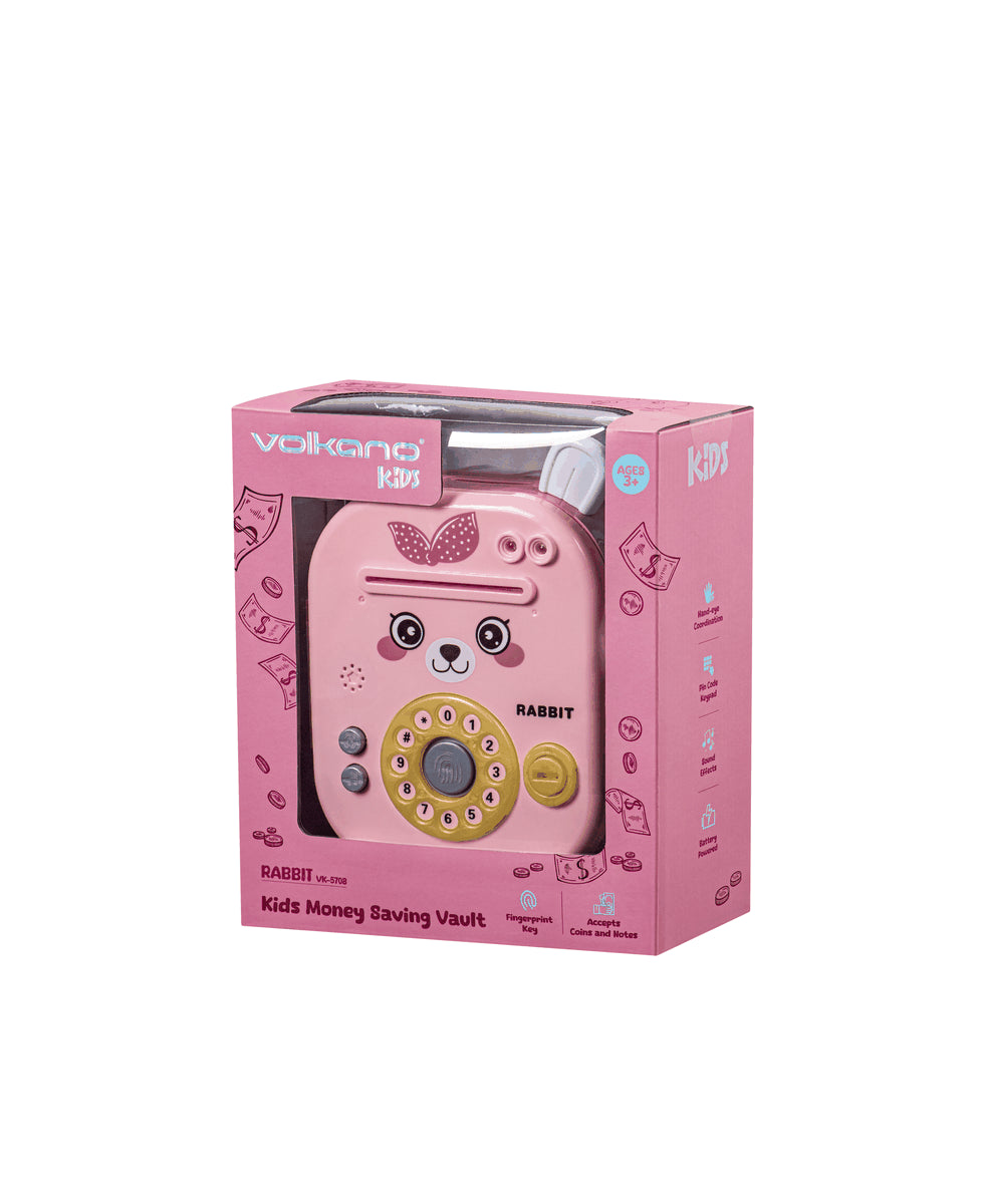 Volkano Kids Rabbit Series Money Saving Vault - Pink