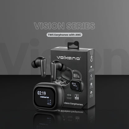 Volkano Vision Series TWS Earphones with ANC- Black