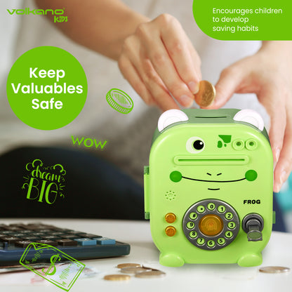 Volkano Kids Frog Series Money Saving Vault - Green