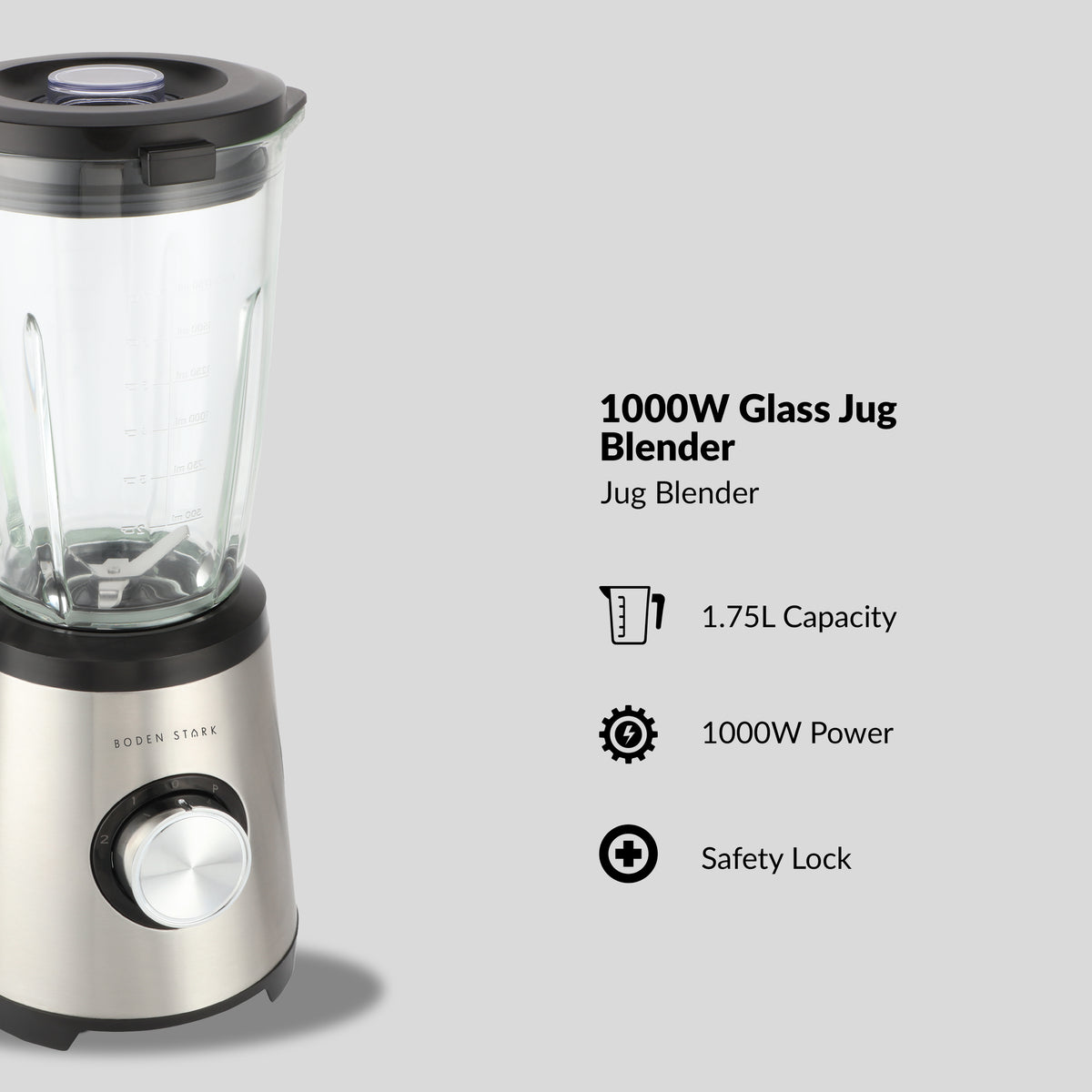 Boden Stark Blender - 1.75L Glass Jug