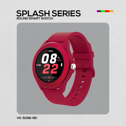Volkano Splash Series Round Smartwatch - Red