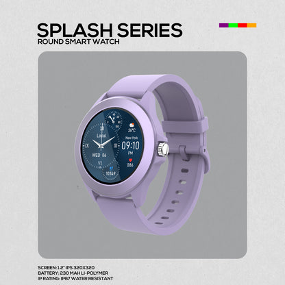 Volkano Splash Series Round Smartwatch - Purple