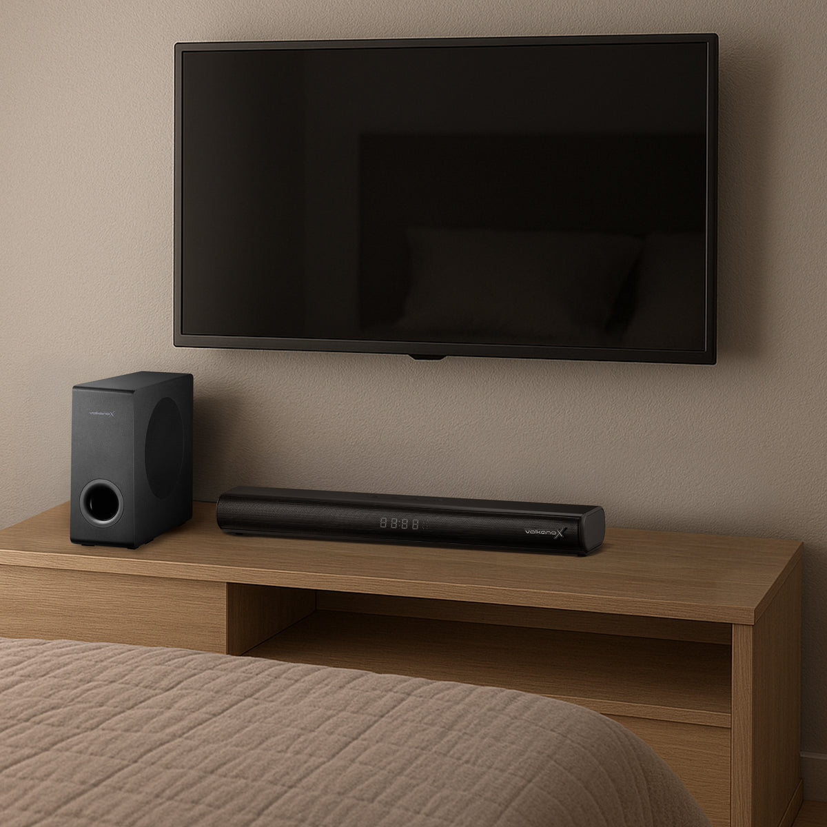 VolkanoX 2.1 Bluetooth Soundbar System with wired subwoofer, Empire Series