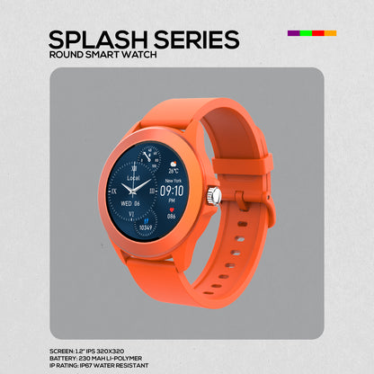 Volkano Splash Series Round Smartwatch - Orange