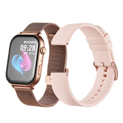Volkano Trinity Series Bluetooth Smartwatch with 2 straps - Pink