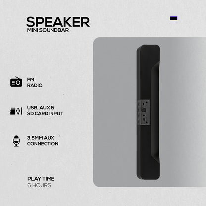 Volkano Sabre Series 2.0 Portable Bluetooth Soundbar