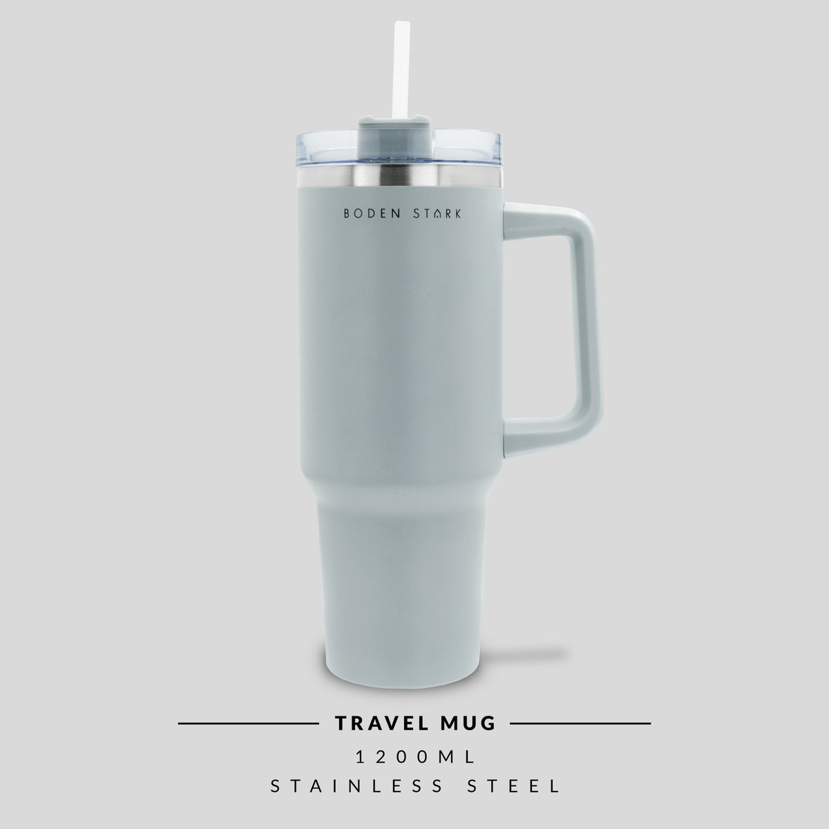 Boden Stark 1200ml Stainless Steel Travel Mug - Grey