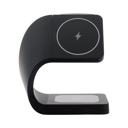 Volkano Gravity 3-in-1 Wireless 15W Charger - Fast Charging Dock, Black