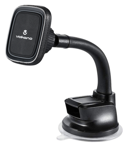 Volkano Magnetic Car Phone Holder - Flexible & Secure-Suction Mount