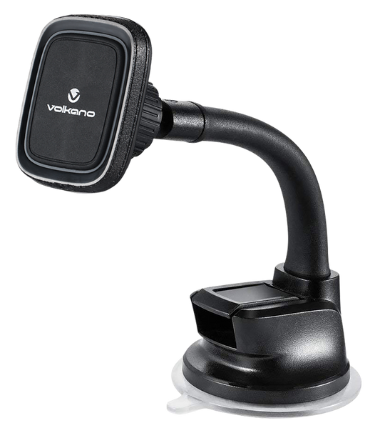 Volkano Magnetic Car Phone Holder - Flexible & Secure-Suction Mount
