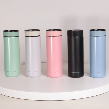 Boden Stark 650ml Travel Flask - Pastel Pink