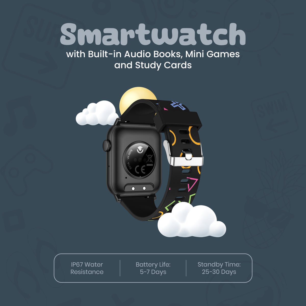 Volkano Fizz Kids Smart Watch - Black