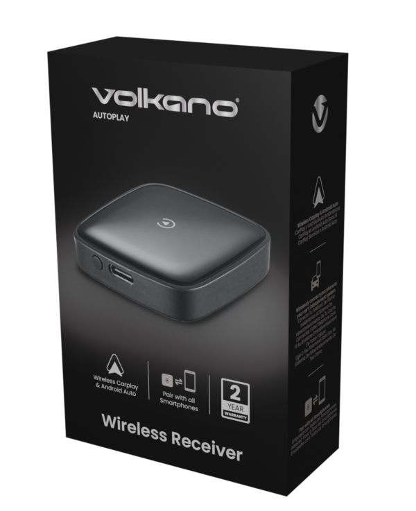 Volkano Wireless Car Adapter for Apple CarPlay & Android Auto