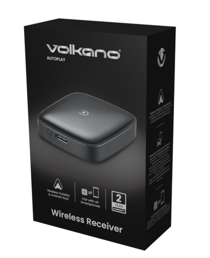 Volkano Wireless Car Adapter for Apple CarPlay & Android Auto